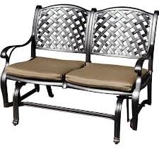 Heritage Outdoor Living Nassau Cast Aluminum Bench Glider - Antique Bronze
