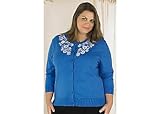 Plus Bay Studio Career Embroidered Cardigan Sweater