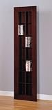 Leaning CD / DVD media bookcase espresso finish