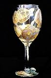 Sea Shell Shimmer Design - Hand Painted - Grande Wine - 16 oz..