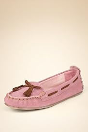 Older Girls Angel Leather Front Bow Moccasins