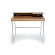 40" W Wave Desk in Walnut Finish: Walnut