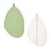 Natural Elements Set of Two Green and Ivory Cotton Tea Towels
