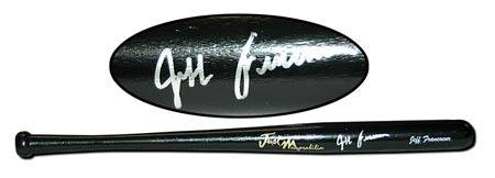 Black Mini-Bat (serial-numbered to 50) signed by Atlanta Braves Jeff Francoeur - Autographed MLB Bats