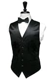 Silk Black Vest and Long Tie