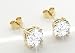 Certified 0.66 Carat G VS2 Round Cut Stud Diamond Solitaire Earrings in 18ct Solid Yellow Gold