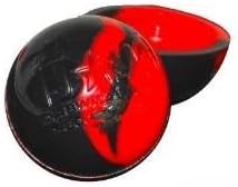 Black Red Swirl BHO Oil Shatter Wax Non Stick Container Ball Jar