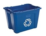 Rubbermaid(R) Computer Paper Collection "We Recycle" Container, 12 1/2 Gallons, 13 1/2in.H x 20in.W x 15in.D, Blue