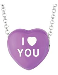 Sweethearts Enamel "I heart you" Heart on 16" Necklace Pendant with Gift Box