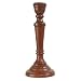 Handmade Natural Wooden Candleholder With Chalice-style Top And Circular Base