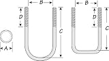 Stainless Steel U-Bolt, pair