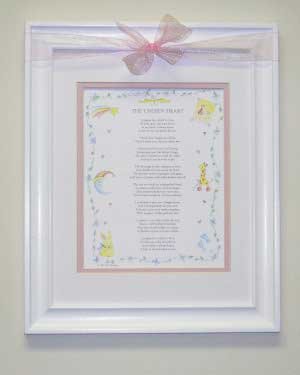 Chosen Heart Poem Frame 11 x 14 Adoption Keepsake