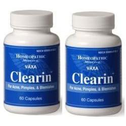 Clearin ~2 Bottles 60 Capsules per Bottle ~ All New Natural Acne Treatment Best Selling Adult Acne Treatment