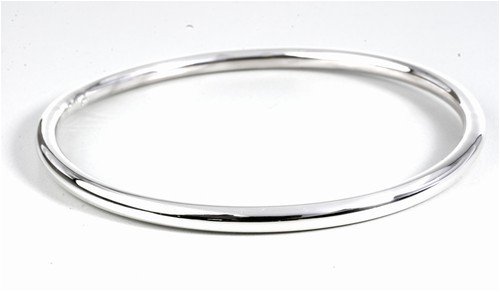 STERLING SILVER BANGLE BRACELET 70mm x 4mm