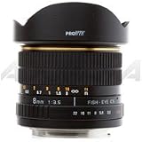Pro-Optic 8mm f/3.5 Manual Focus, Fish Eye Lens with Canon EOS Mount