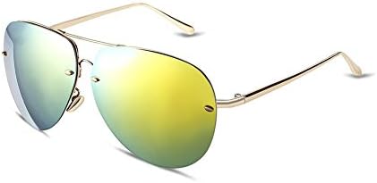 ClearSky Rimless Aviator Polarized Sunglasses for Men