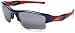 Oakley Men's Flak Jacket Texas Rangers Sunglasses,Blue & Red Frame/Black Lens,one size