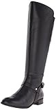 Anne Klein Women's Kahlan Wide Calf Leather Riding Boot, Black, 10 M US