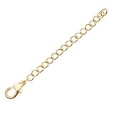 Gold Plated Chain Necklace Extender - 2 Inch W/ Lobster Clasp (5)