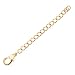 Gold Plated Chain Necklace Extender - 2 Inch W/ Lobster Clasp (5)