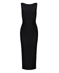 Spring Summer Fitted Open-Back Nylon/Rayon/Spandex Cocktail Bandage Dress/Bodycon Dress/Midi Dress 