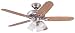 Hunter 25745 The Grand Isle 52-Inch Five Chestnut/Dark Walnut-Blades-Ceiling Fan, Antique Pewter