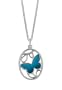 Boma Sterling Silver Turquoise Butterfly Necklace, 16"
