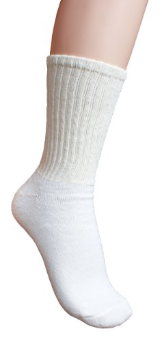 Unisex 100% Natural Cotton Crew Socks