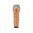 Skully Orange Protector Skin Decal Sticker for Rock Band Microphone Controller (PS3, Wii, Xbox 360)
