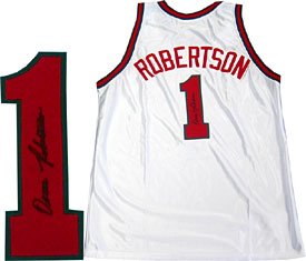 Oscar Robertson Autographed / Signed Milwaukee BUcks Authentic White Jersey
