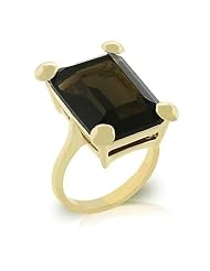 Smokey Topaz Solitaire Cocktail Ring