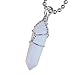 Ayliss® Wire Wrap Gemstone Crystal Quartz Healing Point Chakra Pendants for Necklace (Opalite)