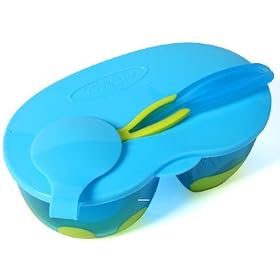 'ON-THE-GO' - Travel Baby Feeding Bowl Set with Lid (Lime Green Colour)