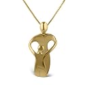 Loving Family Vermeil Pendant - Mother and Child