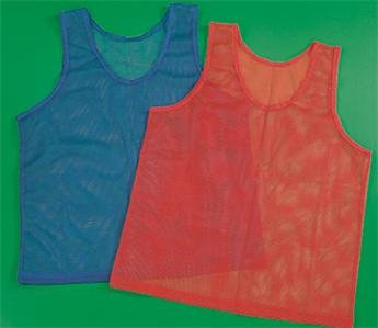 Childrens Toyshop  Sporting Goods : CASE LOT 48 -SCHOOL SPORTS CHILD'S PINNIES / JERSEYS (24 RED, 24 BLUE)