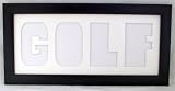 New Golf photo collage frame black w/ real texture matting