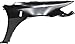 OE Replacement Honda Accord Front Driver Side Fender Assembly (Partslink Number HO1240147)
