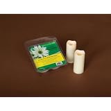 Pack of 12 Ivory Flameless Led Mini Christmas Pillar Candles w/ Timers 3