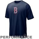 Nike Boston Red Sox Navy Blue NikeFIT Logo Performance T-shirt