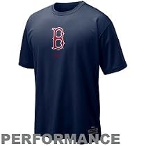 Nike Boston Red Sox Navy Blue NikeFIT Logo Performance T-shirt