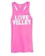 Love Volley (volleyball) Pink Racerback Tank Top