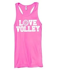 Love Volley (volleyball) Pink Racerback Tank Top