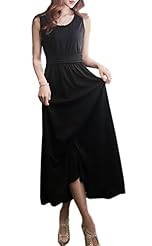Shirred Empire   Waistline Ankle Length Round Neck  Dress