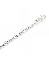 MMA Silver - 7 inch 3mm Domed Omega Necklace