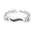Men's Stainless Steel Carbon Fiber Wave ID 11mm Curb Chain Bracelet 8.5"
