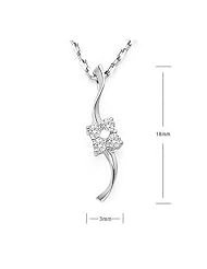 Modern IX - Diamond And 18K White Gold Pendant