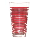 Fiesta Scarlet Stripe 16-ounce Glass Cooler