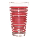 Fiesta Scarlet Stripe 16-ounce Glass Cooler
