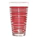 Fiesta Scarlet Stripe 16-ounce Glass Cooler