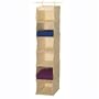 Six Shelf Canvas Hanging Sweater And Accessory Organizer